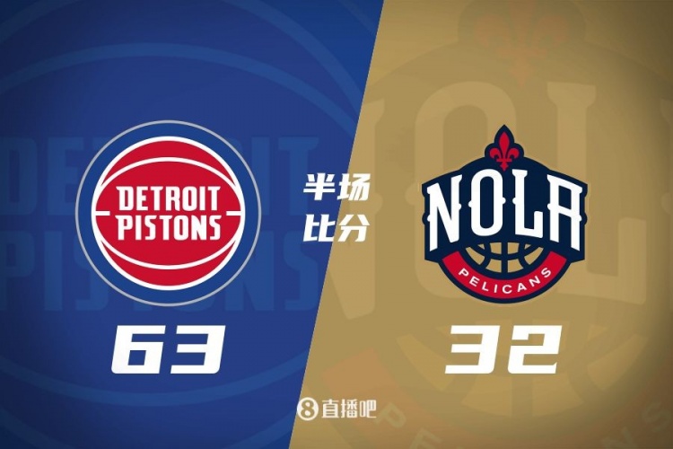 爆了！活塞全隊34板19助半場63-32領先31分 鵜鶘僅20板6助
