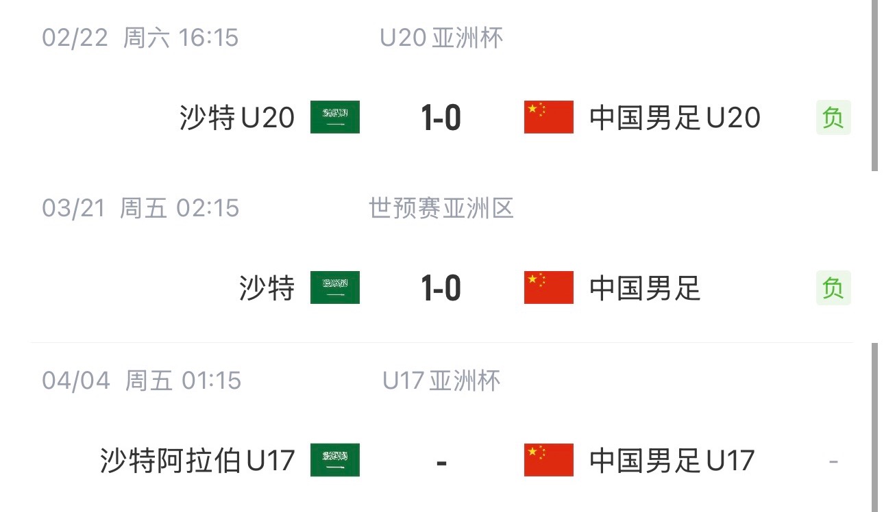 國字號(hào)三遇沙特！國少U17亞洲杯首戰(zhàn)對(duì)陣沙特，此前國足&國青均負(fù)